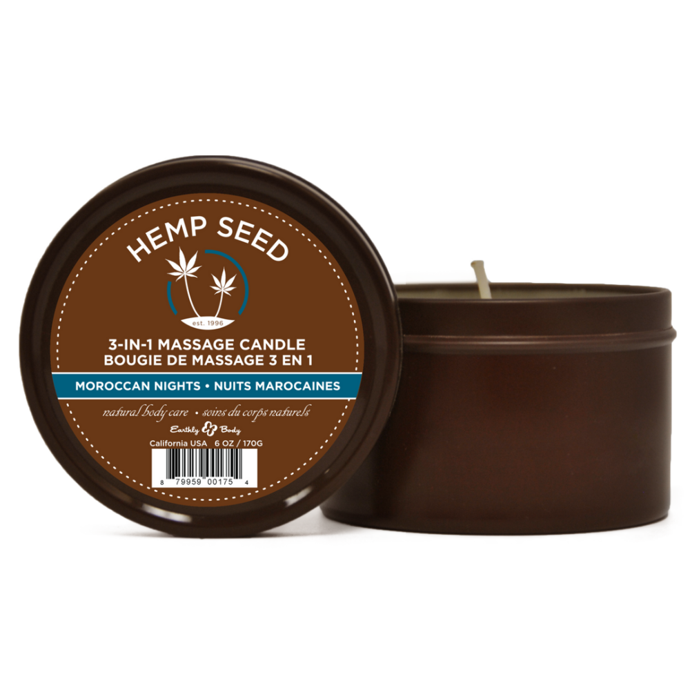 Earthly body Marokkaanse Nachten Massagekaars - 6 oz / 170 gr afbeelding
