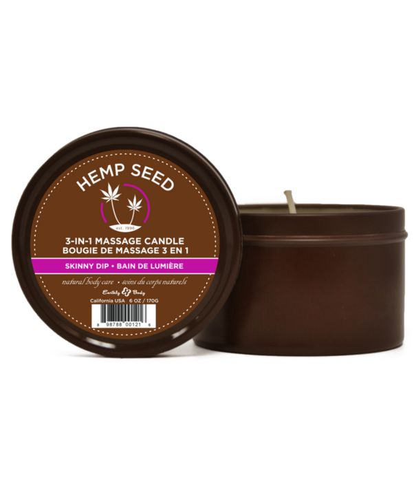 Earthly body Skinny Dip Massagekaars - 6 oz / 170 gr