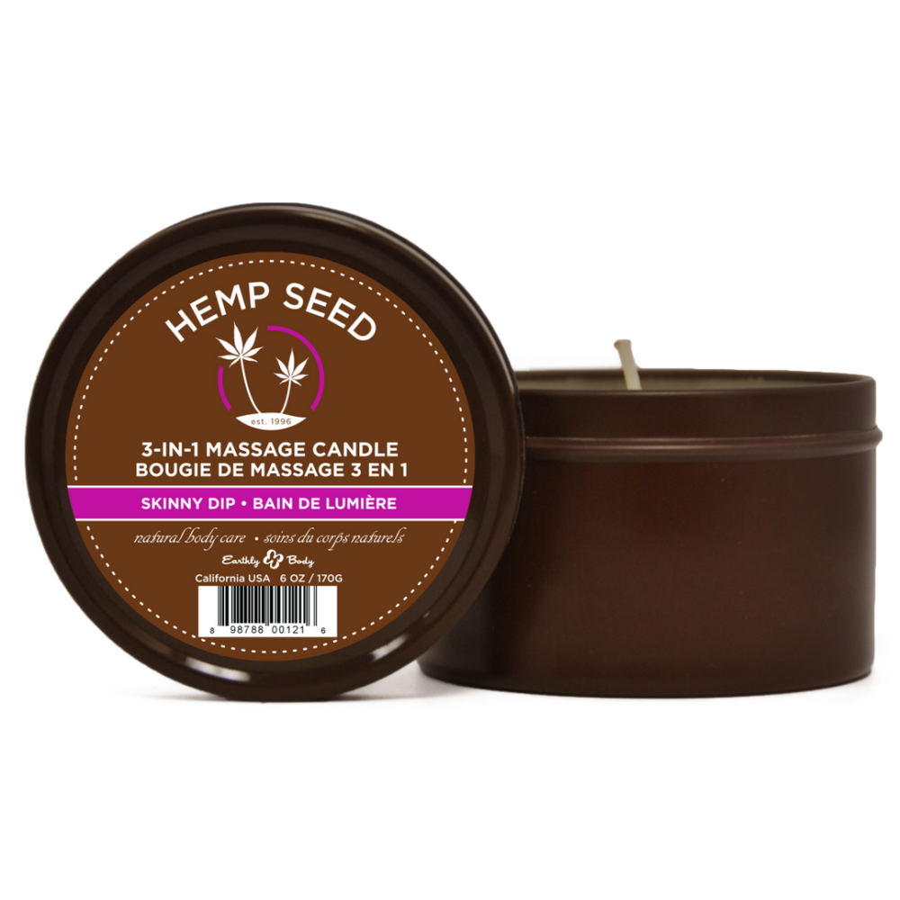Earthly body Skinny Dip Massagekaars - 6 oz / 170 gr afbeelding