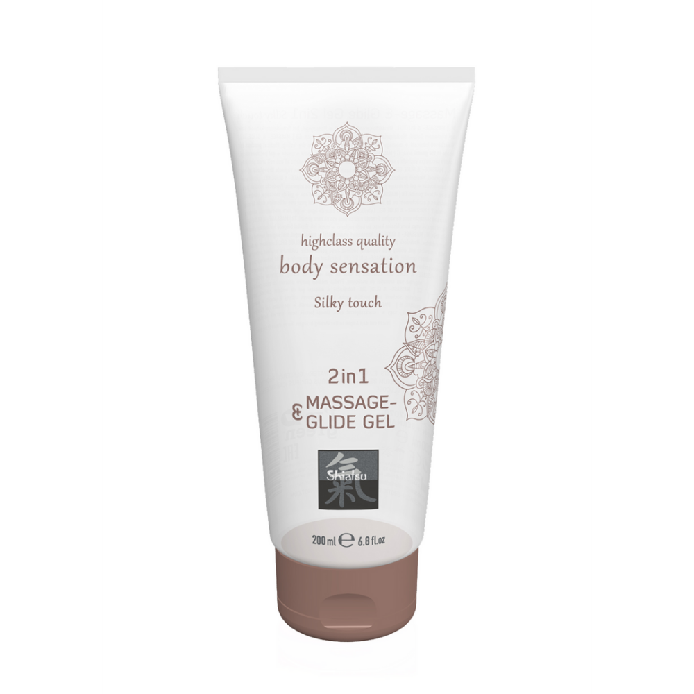 HOT Silky Touch - 2 in 1 Massage en Glide Gel - 7 fl oz / 200 ml afbeelding
