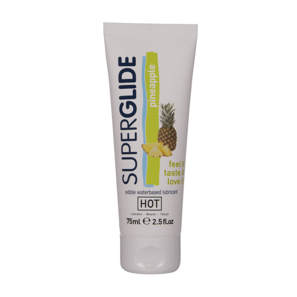 HOT Superglide - Eetbaar Waterbasis Glijmiddel - Ananas - 3 fl oz / 75 ml afbeelding