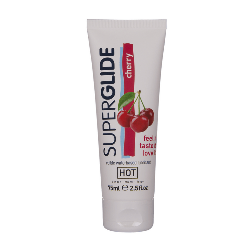 HOT Superglide Eetbaar Waterbasis Glijmiddel - 3 fl oz / 75 ml afbeelding