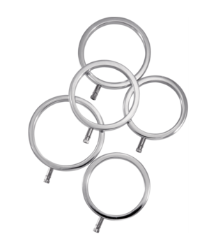 Set van massieve metalen cockringen