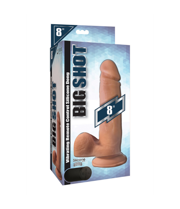 Curve Toys Vibrerende Afstandsbediening Siliconen Dildo met Ballen - 8 / 20,5 cm