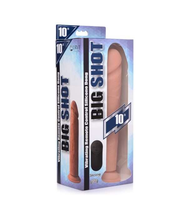 Curve Toys Vibrerende Siliconen Dildo met Afstandsbediening - 10 / 25,5 cm