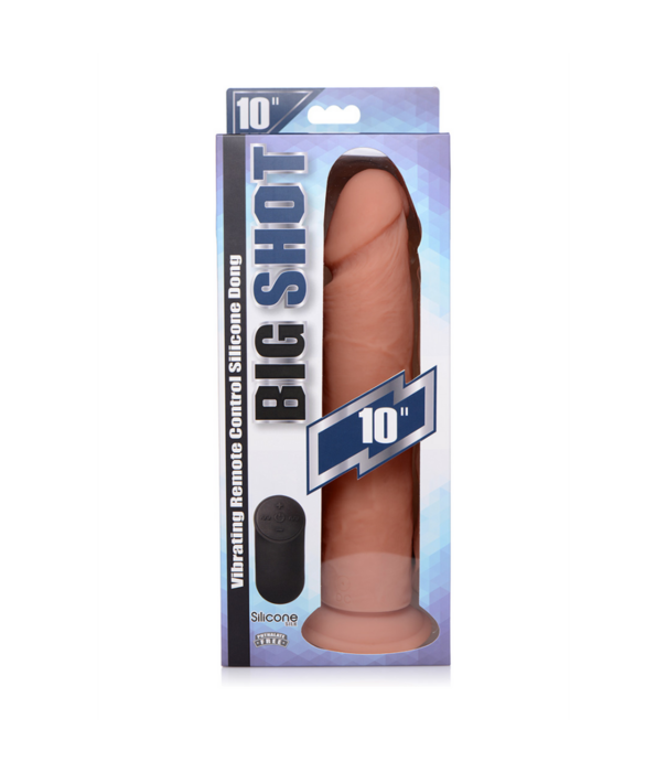 Curve Toys Vibrerende Siliconen Dildo met Afstandsbediening - 10 / 25,5 cm