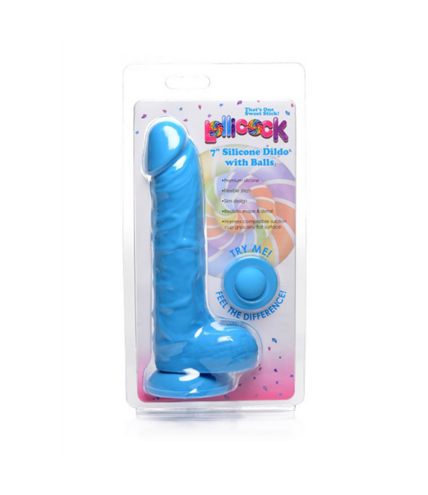 Curve Toys Siliconen Dildo met Ballen - 7 / 18 cm