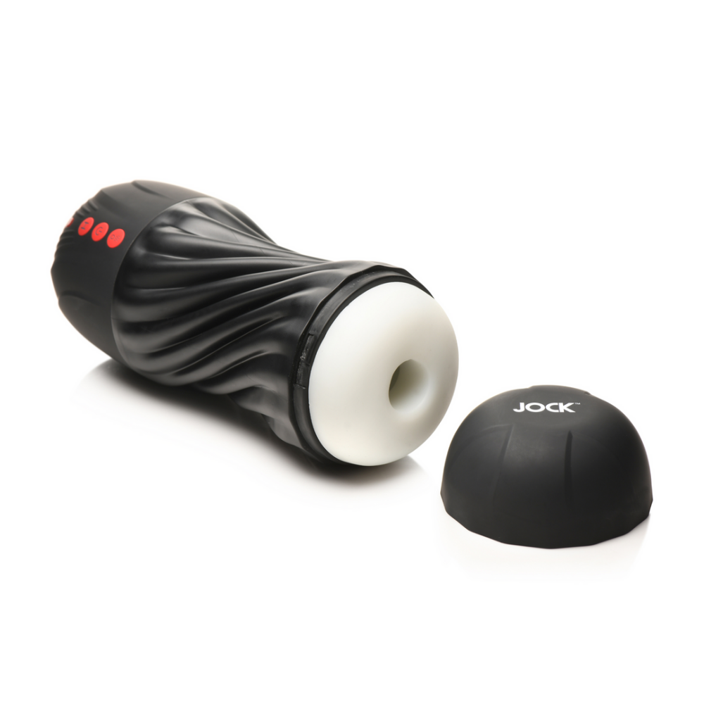 Curve Toys Zuigende en Vibrerende Masturbator - Zwart afbeelding