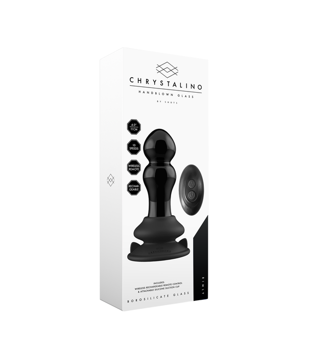 Chrystalino by Shots Rimly - Vibrerende Glazen Buttplug met Zuignap