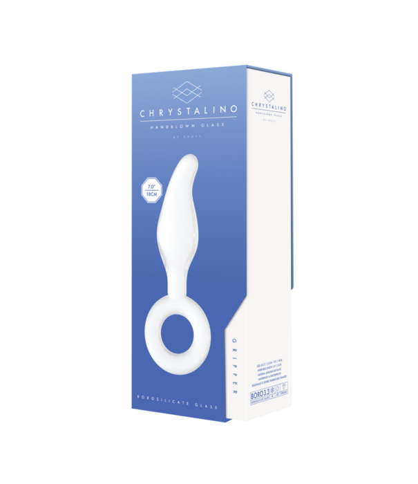 Chrystalino by Shots Gripper - Glazen Dildo met Ring