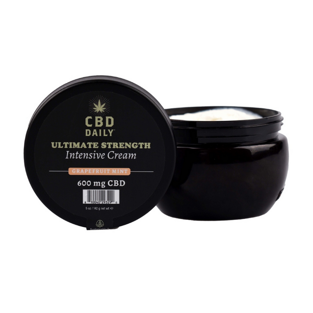 Earthly body CBD Daily Ultimate Strength Intensive Cream - Grapefruit Mint - 5 oz / 142 g afbeelding