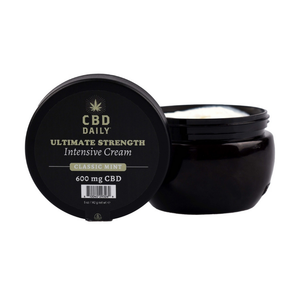 Earthly body CBD Daily Ultimate Strength Intensive Cream - Classic Mint - 5 oz / 142 g afbeelding