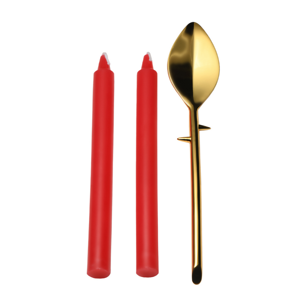 XR Brands Drip Sensation - Lepel en Drip Kaars Set afbeelding