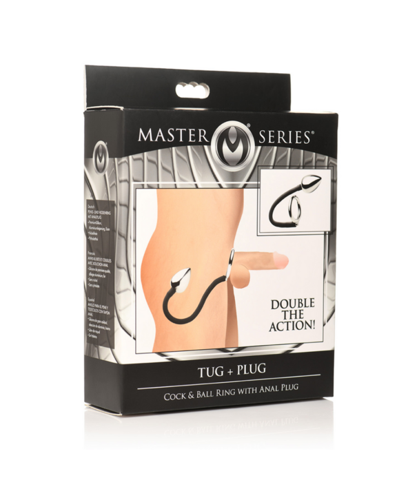 Tug and Plug - Cock- en Ballring met Anale Plug