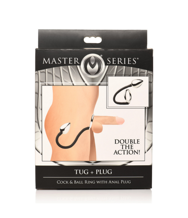 Tug and Plug - Cock- en Ballring met Anale Plug
