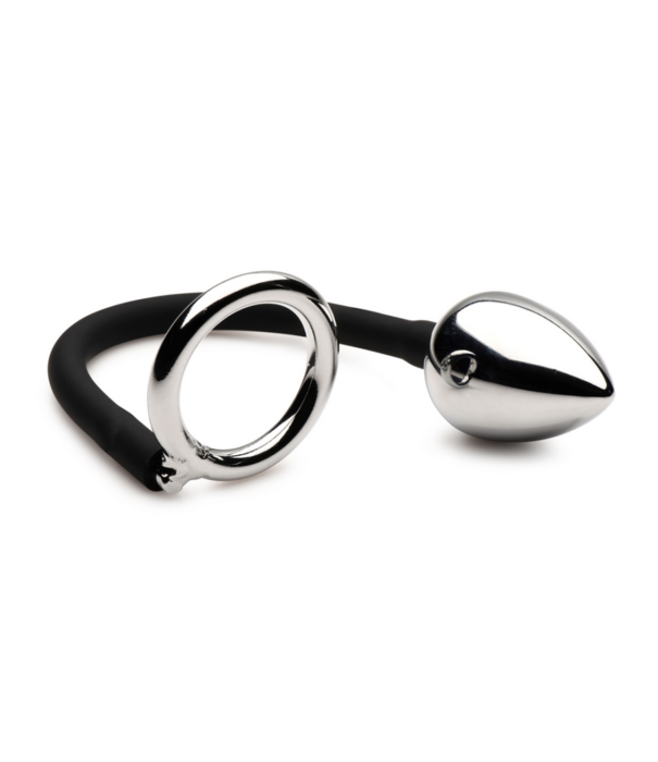 Tug and Plug - Cock- en Ballring met Anale Plug