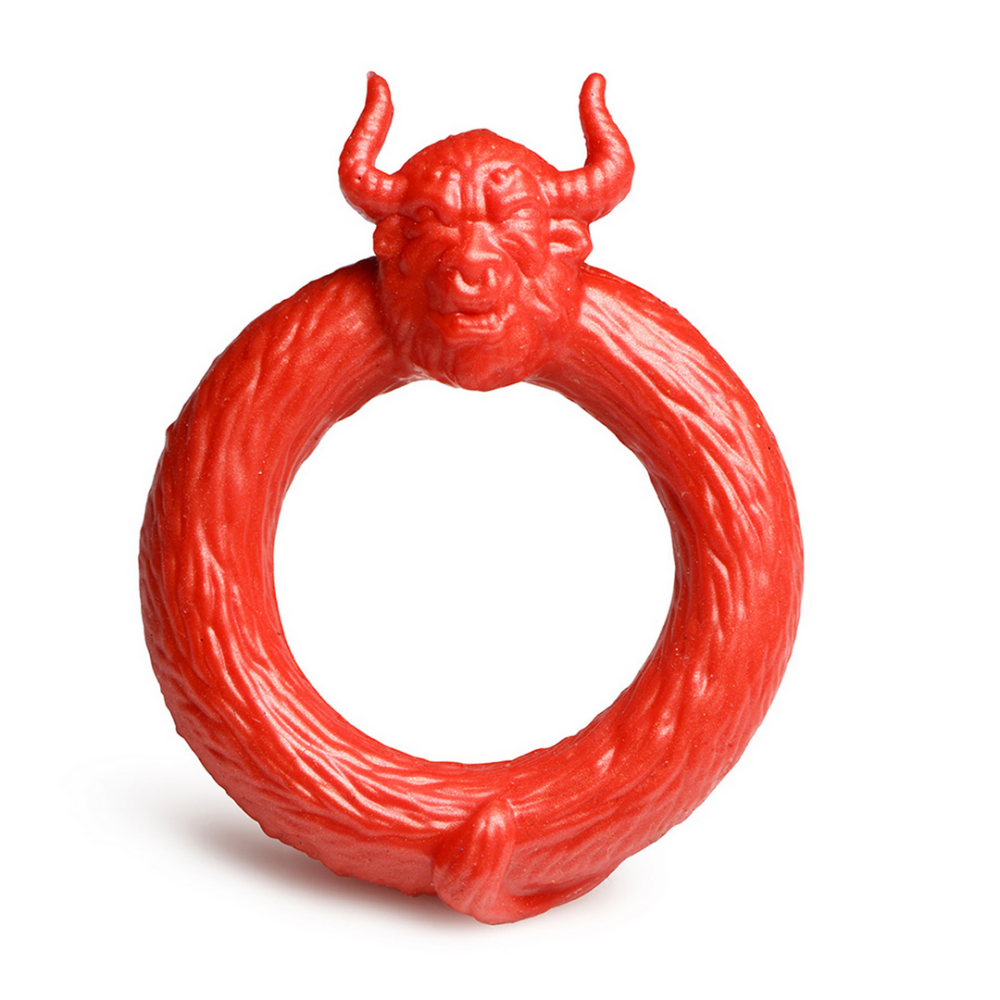 XR Brands Beast Mode - Siliconen Cockring - Rood afbeelding