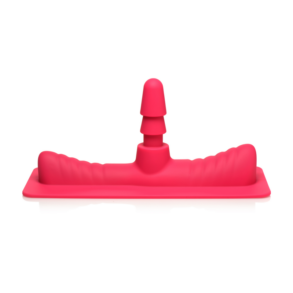 XR Brands Zadeladapter met Dildo - Roze/Vleeskleur afbeelding