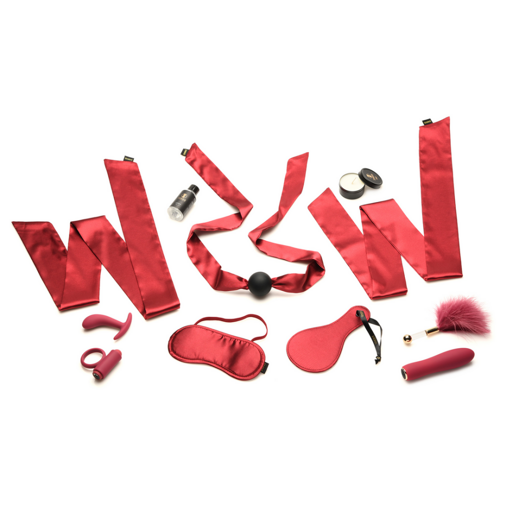 XR Brands Lover's Bondage Massage Set - Rood afbeelding