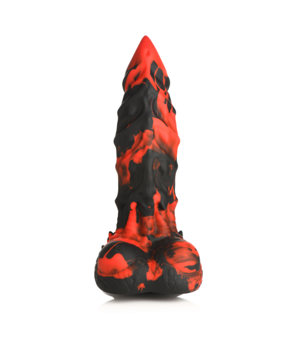 Fire Demon - Monster Silicone Dildo - Rood/Zwart