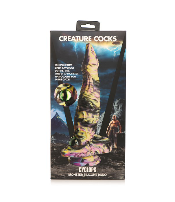 Cyclops Monster - Siliconen Dildo - Geel/Paarse/Zwart