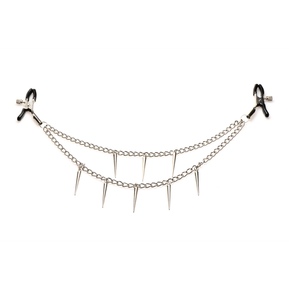 XR Brands Dagger - Dubbel Ketting Tepelklemmen afbeelding