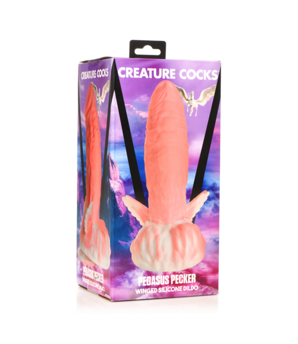 Pegasus - Pecker Winged Silicone Dildo - Roze