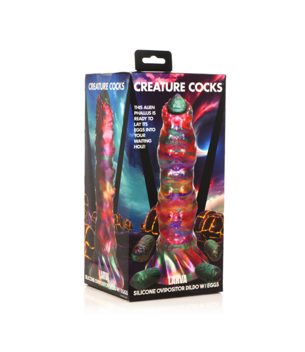 Larva - Siliconen Ovipositor Dildo met Eieren