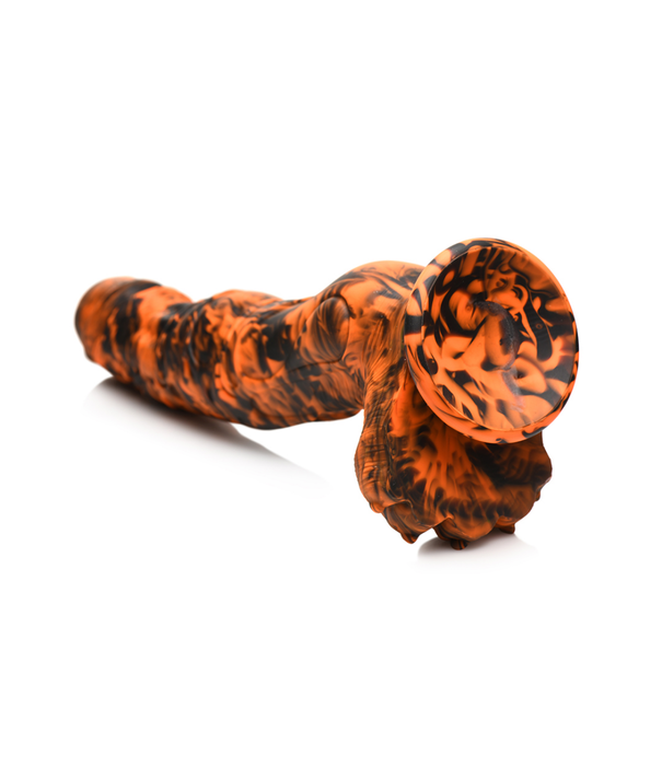Sabretooth - Silicone Dildo - Oranje/Zwart