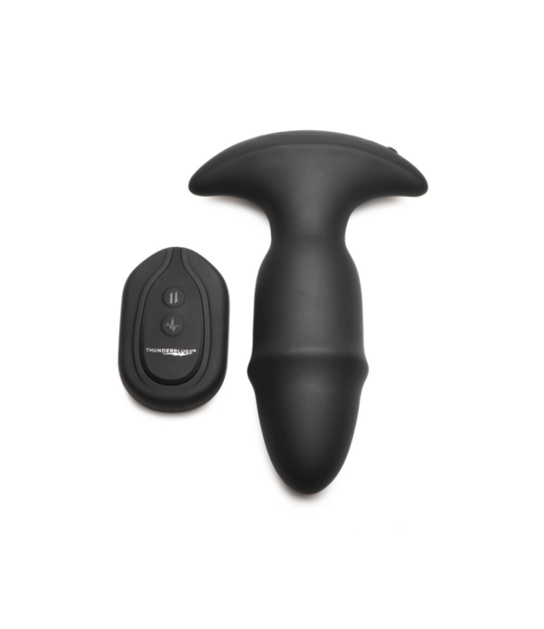 Butt Slider - Sliding Ring Silicone Missile Plug - Zwart