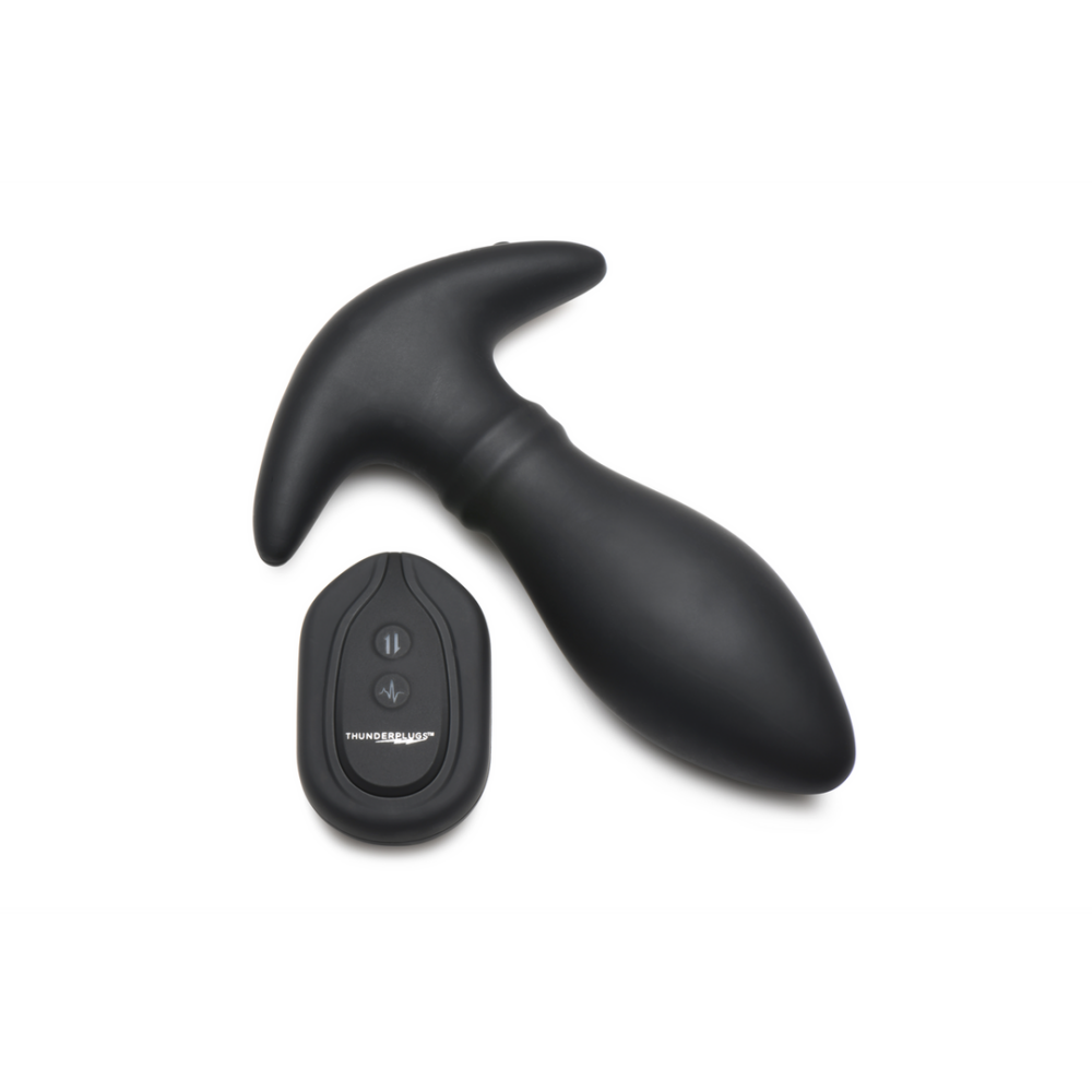 XR Brands Rim Slide - Sliding Ring Silicone Butt Plug - Zwart afbeelding