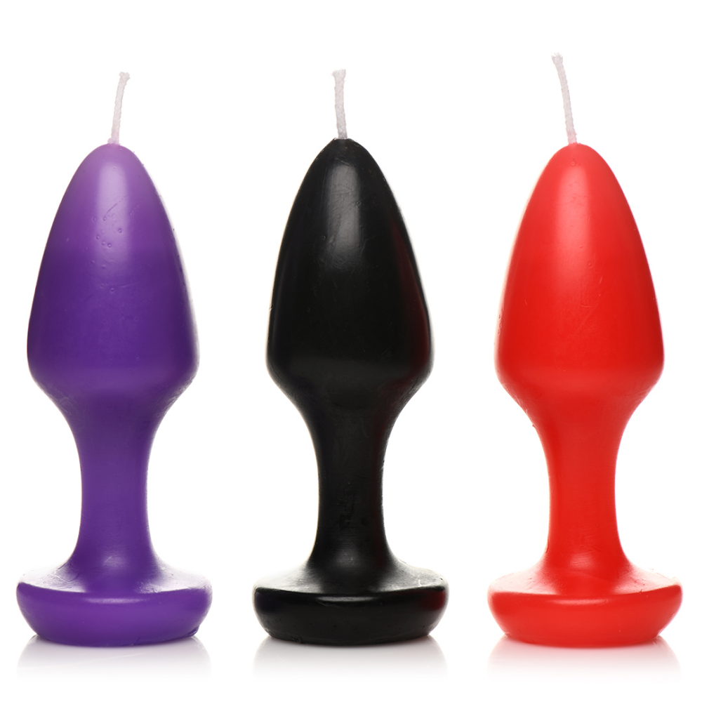 XR Brands Kink Inferno - Druppelkaarsen - Zwart/Paarse/Rode afbeelding