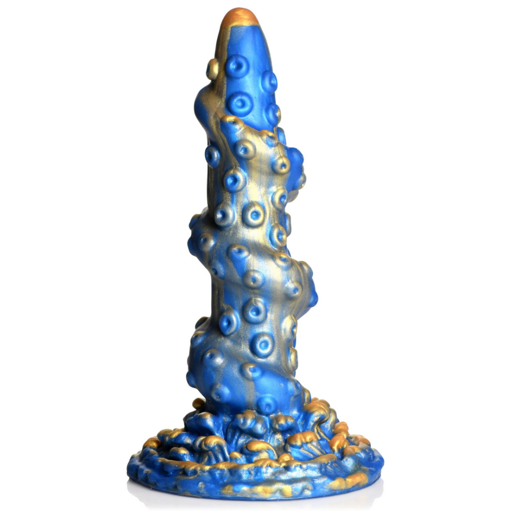 XR Brands Kraken Silicone Dildo - Blauw afbeelding