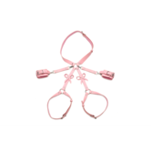 Bondage Harness met Strikjes - XL/2XL - Roze
