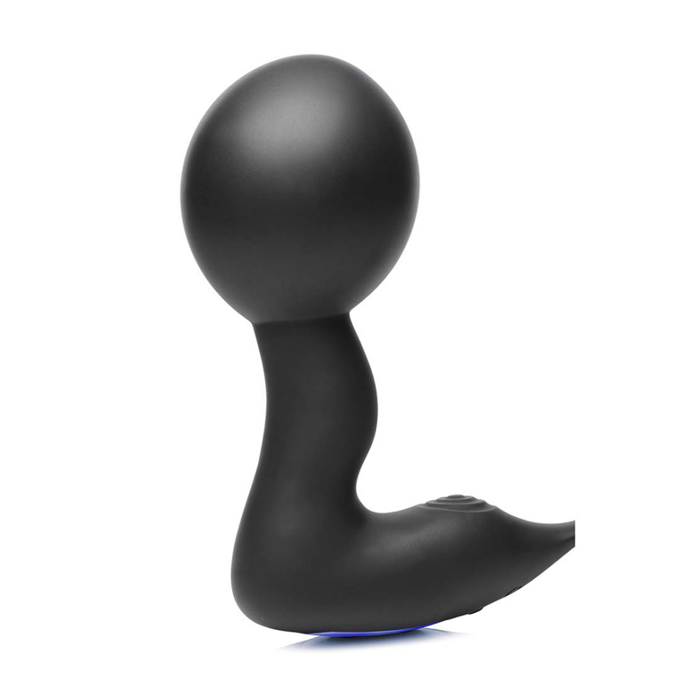 XR Brands Opblaasbare en Vibrerende Prostaatplug + Cock- en Ballring afbeelding