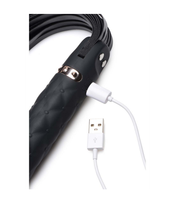 Vibra-Lasher - Vibrerende Silicone Dildo Flogger