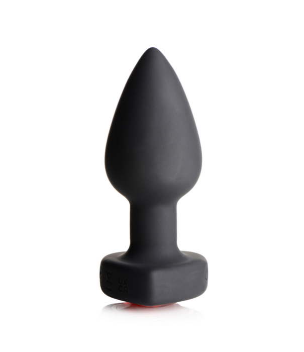 Siliconen Vibrerende Rode Hart - Butt Plug met Afstandsbediening - Klein