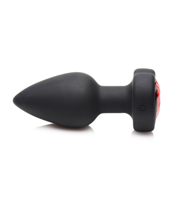 Siliconen Vibrerende Rode Hart - Butt Plug met Afstandsbediening - Klein