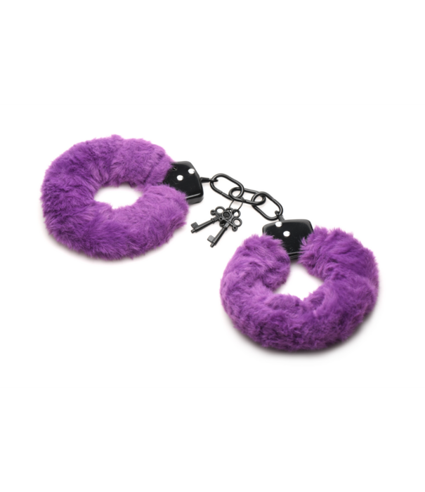 Beverd in Bont - Fuzzy Handboeien - Paars