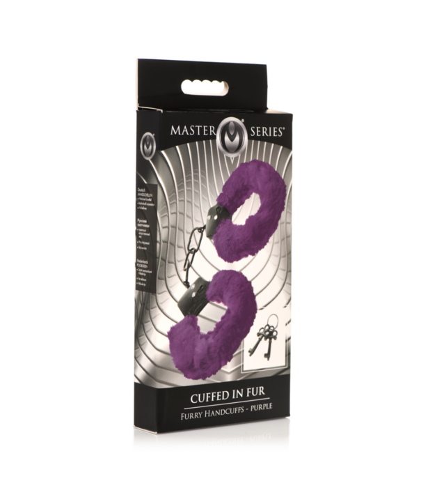 Beverd in Bont - Fuzzy Handboeien - Paars