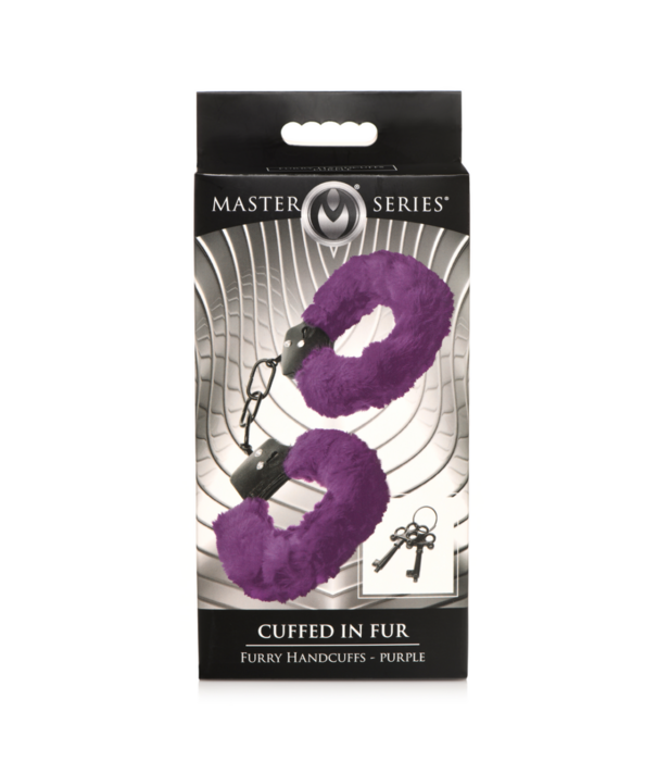 Beverd in Bont - Fuzzy Handboeien - Paars
