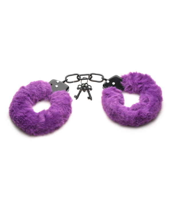 Beverd in Bont - Fuzzy Handboeien - Paars