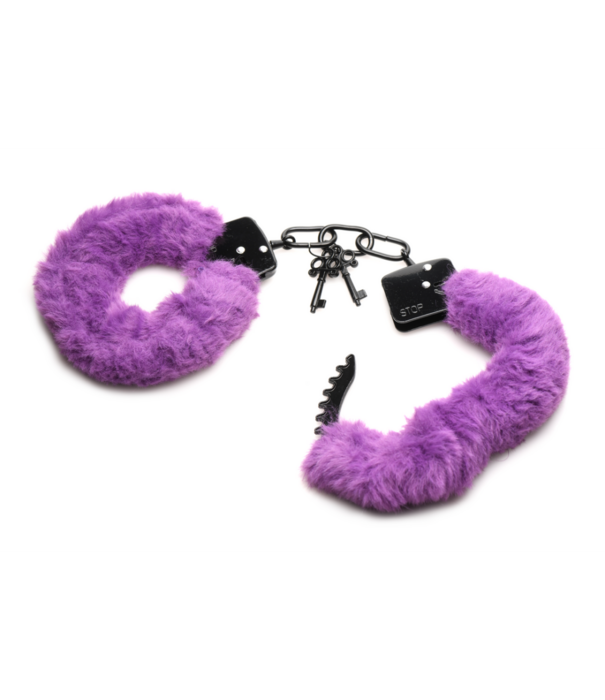 Beverd in Bont - Fuzzy Handboeien - Paars