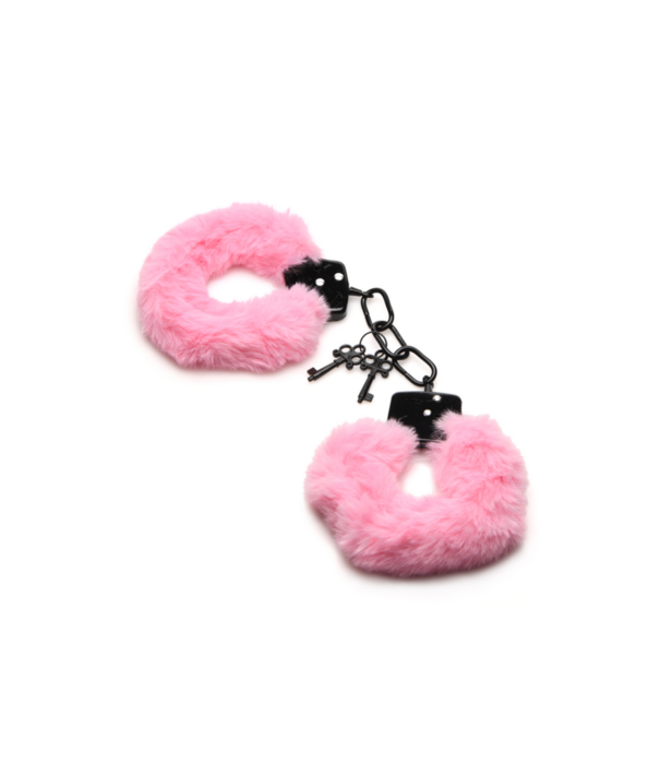 Cuffed in Fur - Furry Handcuffs - Roze