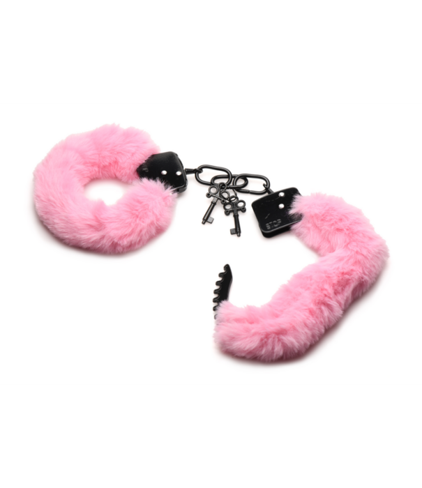 Cuffed in Fur - Furry Handcuffs - Roze