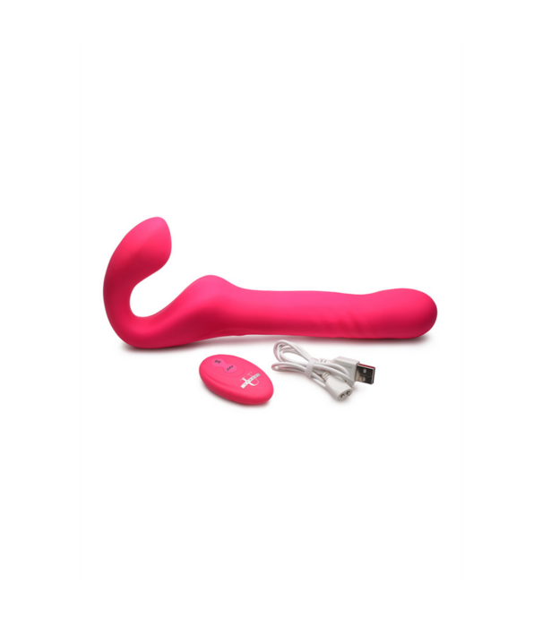 Mighty-Thrust - Duwende en Vibrerende Strapless Strap-On met Afstandsbediening