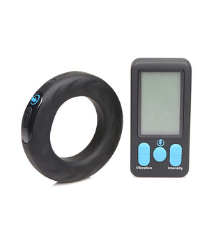 Vibrerende en E-Stim Siliconen Cockring + Afstandsbediening