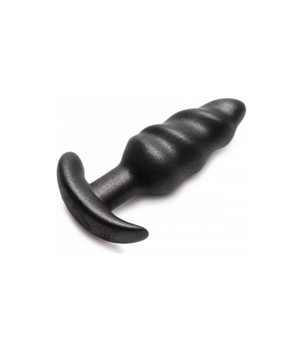 Vibrerende Silicone Swirl Plug met Afstandsbediening en 25 Snelheden