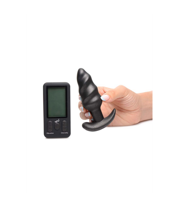 Vibrerende Silicone Swirl Plug met Afstandsbediening en 25 Snelheden