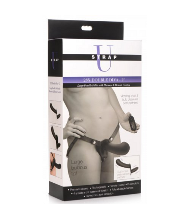 Double Diva - Dubbele Dildo met Harness en Afstandsbediening